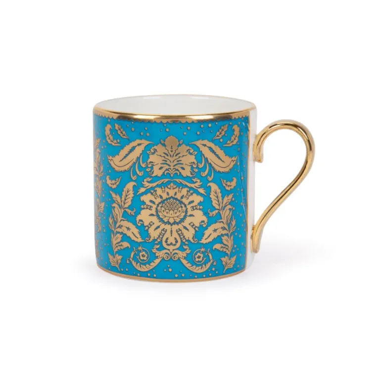 Acanthus Turquoise Coffee Cup And Saucer