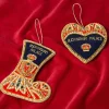 Buckingham Palace Navy And Red Stocking Decoration
