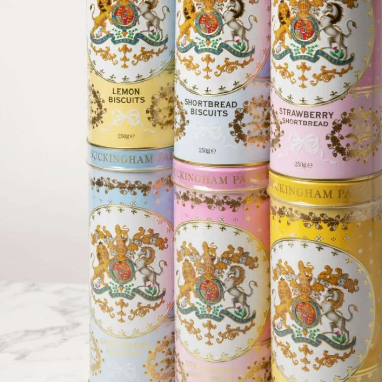 Buckingham Palace Strawberry And Clotted Cream Shortbread Biscuit Tin