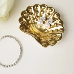 Crown And Pearl Stud Earrings