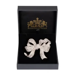 Crystal Bow Brooch