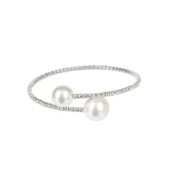 Double Pearl Crystal Bracelet