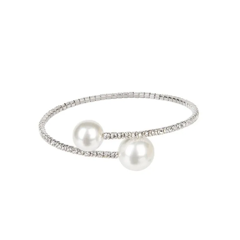 Double Pearl Crystal Bracelet
