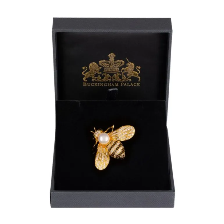 Gold Bee Brooch