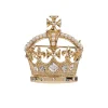 Gold Crown Brooch