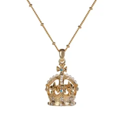 Gold Crown Necklace
