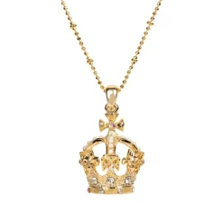 Gold Crown Necklace