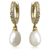 Gold Pearl Earrings