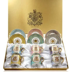 Lustre Pastel Coffee Cup And Saucer Set