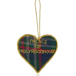 Palace Of Holyroodhouse Tartan Heart Decoration