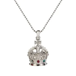 Silver Crown Necklace