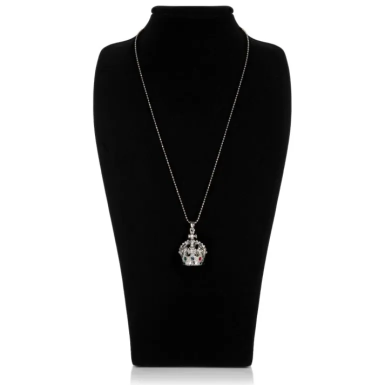 Silver Crown Necklace