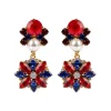 Vicki Sarge Red, White And Blue Large Drop Earrings
