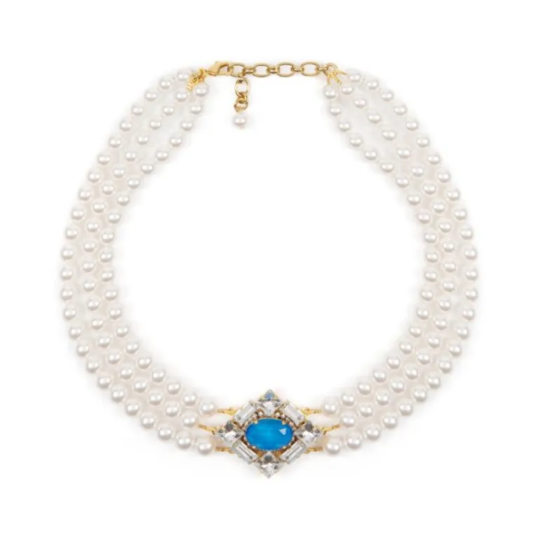 Vicki Sarge Triple Strand Pearl Necklace